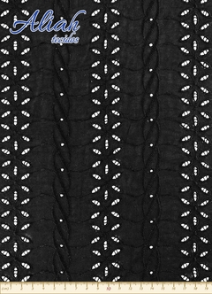Tecido de Lese de Algodão. 100% Algodão Largura 1,40 Confortável e de qualidade. A Lese de algodão está presente em roupas de todas as faixas etárias. Desde Vestidos a complementos de outras peças a Lese de Algodão é um toque de qualidade na sua marca.