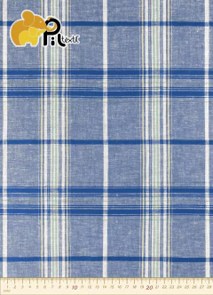 Tecido de Linho com Algodão Ecológico Listrado. Composição: 55% Linho 45% Algodão. Largura 1,40 m. Gramatura: 165 Gr/m².