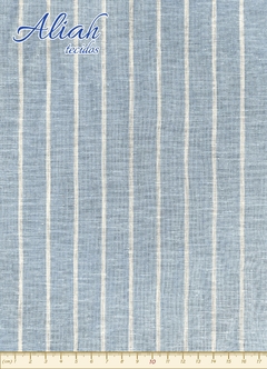Tecido de Linho com Algodão Italiano Fio Tinto. Composição 55% Linho 45% Algodão. Gramatura: 132 Gr/m². Largura: 1,40m