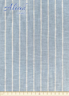 Tecido de Linho com Algodão Italiano Fio Tinto. Composição 55% Linho 45% Algodão. Gramatura: 132 Gr/m². Largura: 1,40m