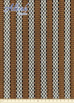 Tecido Arrastão Colorido. Composição: 85% Poliéster 15% Algodão. Largura: 1,47m. Gramatura: 0,116 Gr/m²