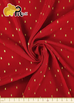 Viscose com Lurex. Composição: 98% Viscose 2% Poliéster. Largura: 1,40m. Gramatura: 80 G/m²