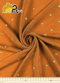 Viscose com Lurex. Composição: 98% Viscose 2% Poliéster. Largura: 1,40m. Gramatura: 80 G/m²