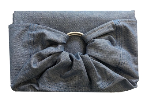 Sling de Argolas Sarja Cruzada Jeans