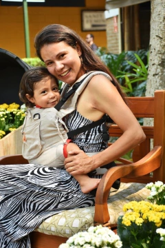 Mochila Ajustável Bebê SARJA CRUZADA Areia - tienda online