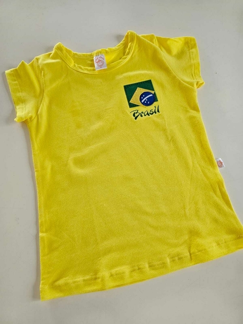 Camisa Brasil Manga curta algodão penteado