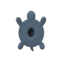 MORDEDOR MADEIRA E SILICONE TARTARUGA AZUL NAVY - comprar online