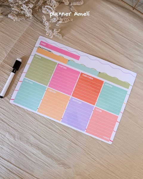 Planner semanal imantado - Amelí - comprar online