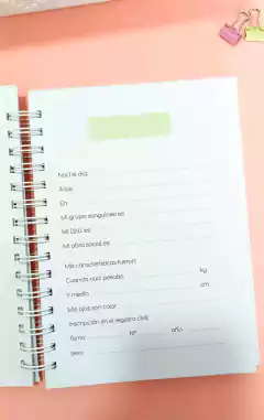 Cuaderno pediátrico "coral"