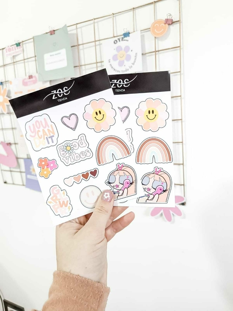 Mini plancha de stickers personalizada x2u.