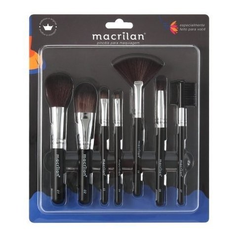 Kit KP9-2A C/7 pincéis P/Maquiagem - Macrilan