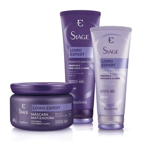 Kit Siàge Loiro Expert Shampoo + Condicionador + Máscara Matizadora