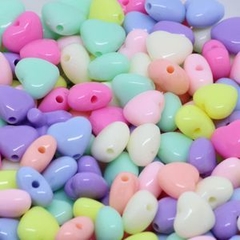 Coraçao Infantil Passante 8mm Em Plastico Com 250gr