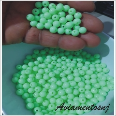 Bola Leitosa Tamanho 8mm 100uni. - Aviamentosnj-Artesanato Pérolas Chaton Cristais
