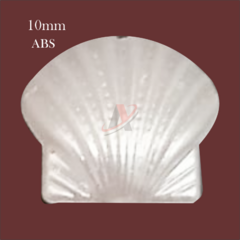 Concha ABS com Furo Passante  pacote com 500 gramas cor Branco ou perola