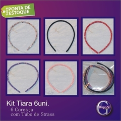 Kit Tiara 6uni Com 6cores Tubo De Strass na internet