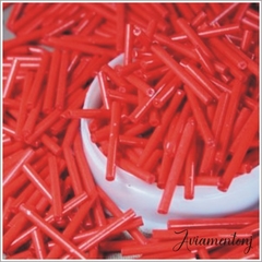 Canutilho 25mm Em Vidro Com 250gr
