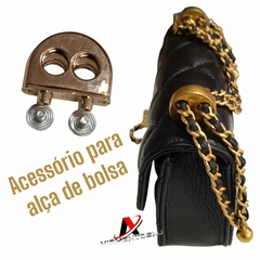 Acessorio para Alça de Bolsa Metal Dourado pacote 2pçs