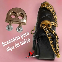 Acessorio para Alça de Bolsa Metal Dourado pacote 2pçs