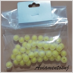Bola Fosca Com Miolo Passante 14mm Em Acrilico Com 50gr - Aviamentosnj-Artesanato Pérolas Chaton Cristais