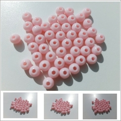 Bola Plastica Leitosa Passante Tamanho 06mm Com 50gramas Cor Rosa