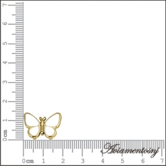 PASSADOR BORBOLETA OURO COM RESINA 19MM  10unidades - comprar online