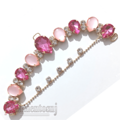 Cabedal Rosa Corrente Sem Pino 1 Par
