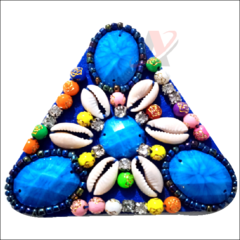 Imagem do Cabedal Tecido para Costura Bolças Chinelos pacote 1 par Midelo Triangulo Marrom claro