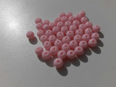 Bola Plastica Leitosa Passante Tamanho 06mm Com 50gramas Cor Rosa - Aviamentosnj-Artesanato Pérolas Chaton Cristais