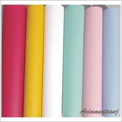 Couro Sintetico para Laços kit com 10 Cores 24x40cm