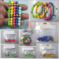 Pulseira Bola Plastica Pacote Com 5pçs