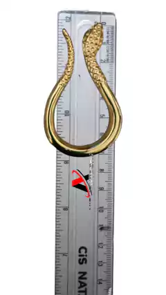 Fivela de Metal Modelo Serpente sem passante cor dourado ou prata pacote com 6 pçs