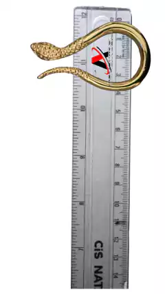 Fivela de Metal Modelo Serpente sem passante cor dourado ou prata pacote com 6 pçs