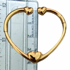 Fivela Modelo Coração Metal pacote com 6pçs Cor Dourado