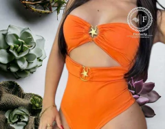 Fivela Modelo Estrela com Extensão em ABS cor Dourado Pacote com 6pçs