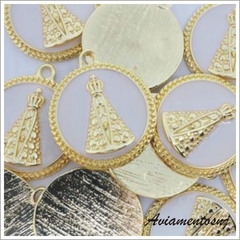 PINGENTE NOSSA SENHORA 28MM EM FUNDIÇAO COM 7 PEÇAS