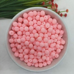 Pérola Craquelada Com Furo Passante Tamanho 10mm em ABS com 500 gramas Rosa BB
