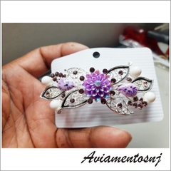 Presilha para Cabelo 1 uni. Lindo produto - Aviamentosnj-Artesanato Pérolas Chaton Cristais