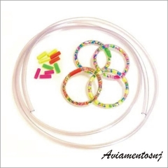 Kit Mangueira Transparente-2 Metros E Fecho P/ Pulseiras