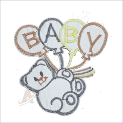 Bordado Termocolante Pacote com 1 unidades Otimo Trabalho Urso balão Baby