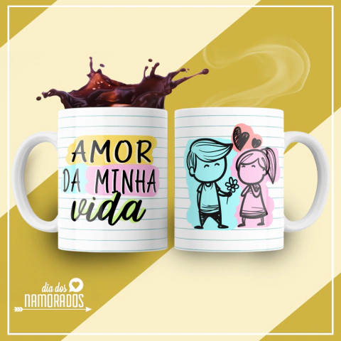 Caneca Porcelana MINHA VIDA