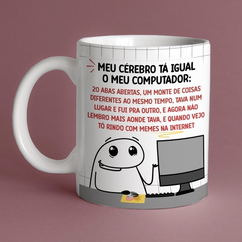 Caneca cerâmica - Meu cérebro
