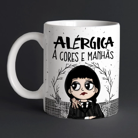 Caneca Porcelana WANDINHA - ALÉRGICA