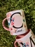 Caneca cerâmica com colher - INICIAL FLORAL - loja online