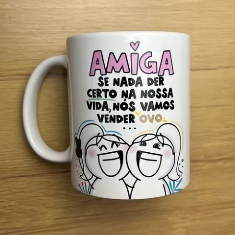 Caneca cerâmica AMIGA - VENDER OVO