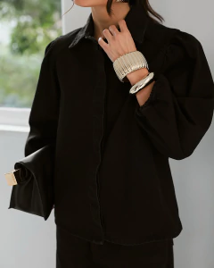 CAMISA MANGA BUFANTE VITA BLACK - loja online