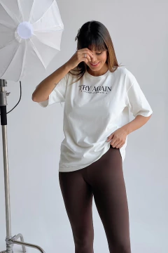 T-SHIRT ESTONADA TRY AGAIN CHAMPION OFF WHITE