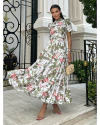 VESTIDO MIDI DE CREPE FLORAL LIMONADA PINK