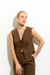Colete Linho Leveza Marrom - comprar online
