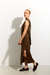 Vestido Linho Ritmos Marrom - comprar online